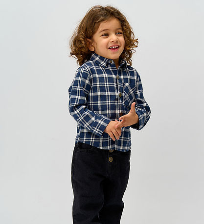 The New Siblings Skjorte - TnstRiggs - Flannel - Navy Blazer Che