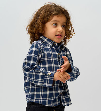 The New Siblings Skjorte - TnstRiggs - Flannel - Navy Blazer Che