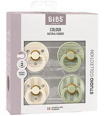 BIBS Colour Sutter - 4-pak - Str. 1 - Ivory/Vanilla/Sage