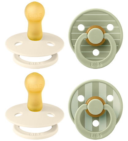 BIBS Colour Sutter - 4-pak - Str. 1 - Ivory/Vanilla/Sage