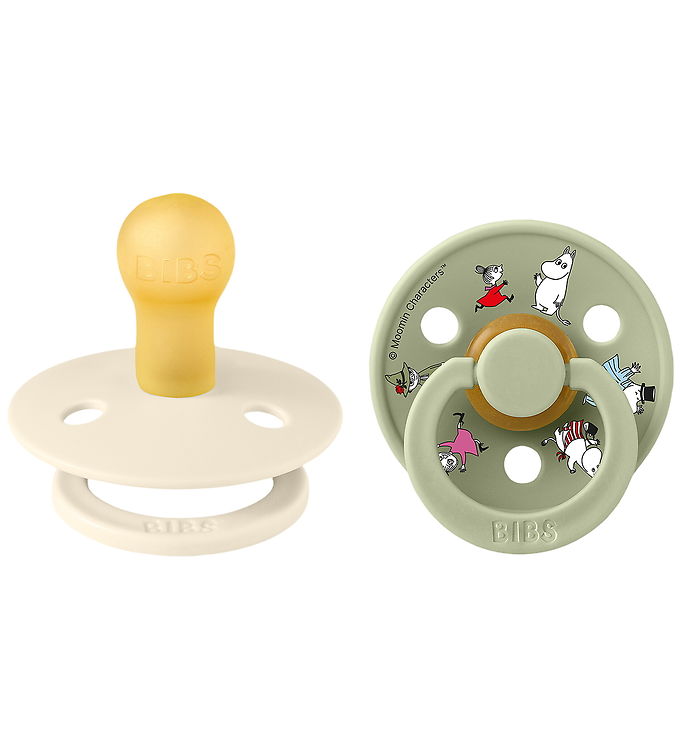 BIBS x Moomin Colour Sutter - Str. 1 - 2-pak - Ivory Mix billede