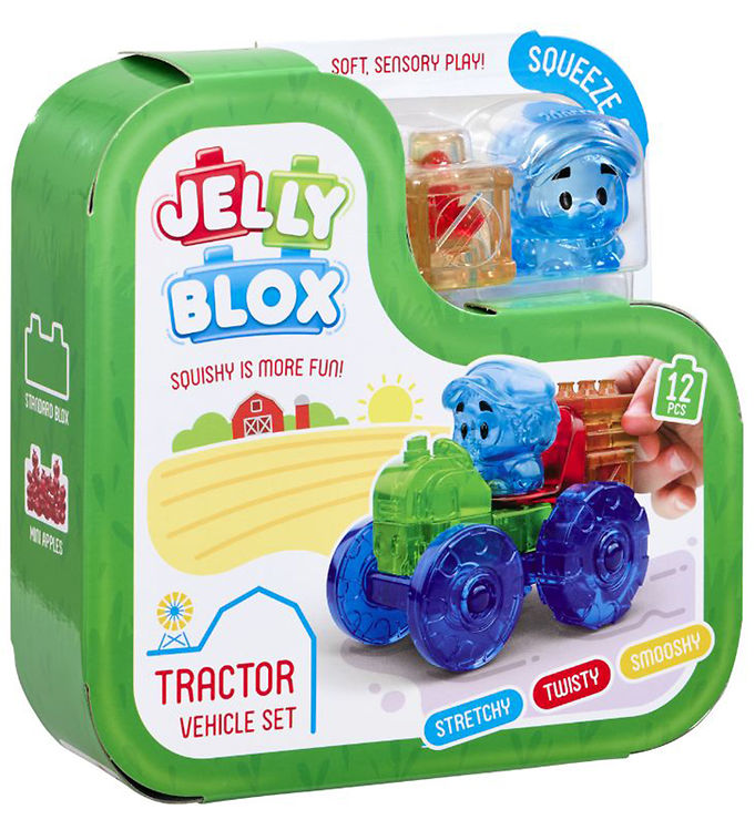 Jelly Blox Traktorsæt, bløde klodser til kreativ leg