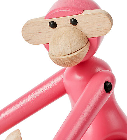 Kay Bojesen Træfigur - Abe - Mini - Pink
