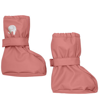 CeLaVi Overtrækssko m. Fleece/ Velcro Bånd - PU - Brick Dust