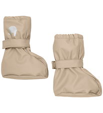 CeLaVi Outdoor Footies w. Fleece/Velcro Band - PU - White Pepper