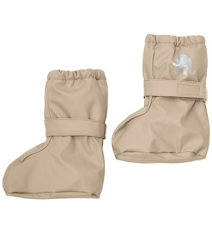 CeLaVi Overtrækssko m. Fleece/ Velcro Bånd - PU - White Pepper
