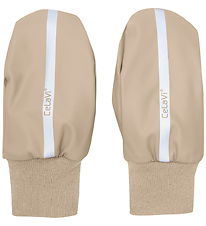 CeLaVi Luffer m. Flecce/ Rib i Toppen - PU - White Pepper
