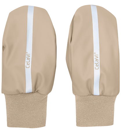 CeLaVi Luffer m. Flecce/ Rib i Toppen - PU - White Pepper