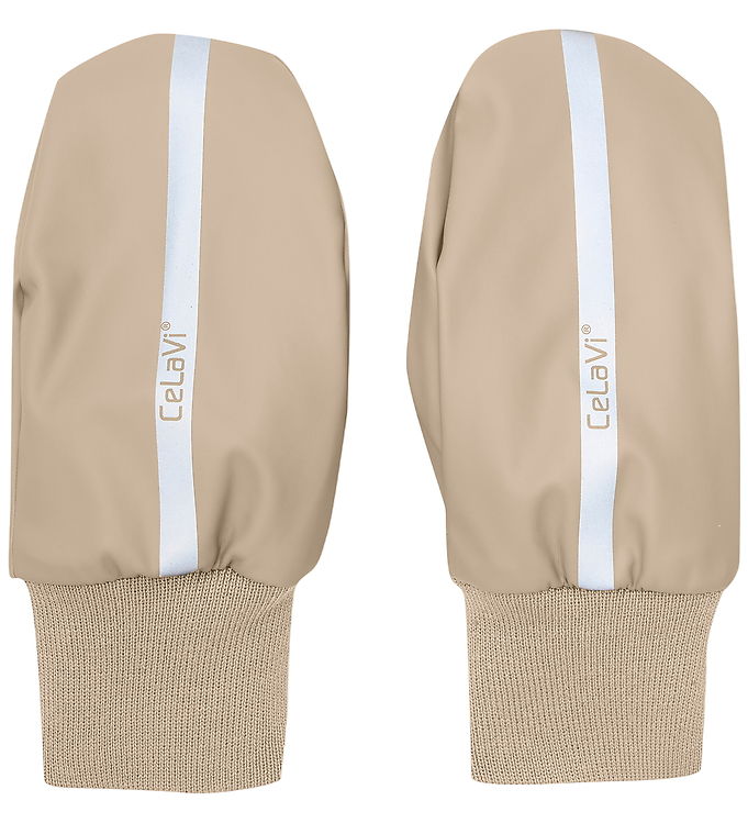 CeLaVi Børne Luffer m. fleece - White Pepper - 4/6