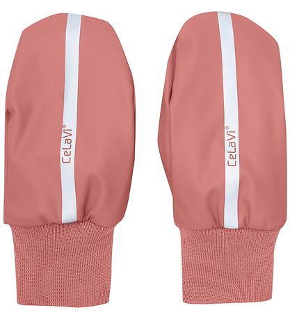 CeLaVi Mittens w. Flecce/Rib I Top - PU - Brick Dust
