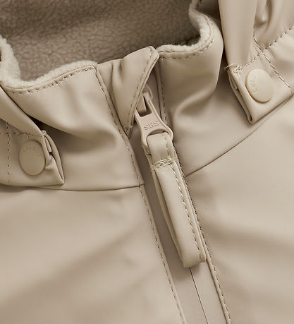 CeLaVi Regndragt m. Fleece - White Pepper