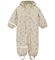 CeLaVi Regndragt m. Fleece - AOP - White Pepper