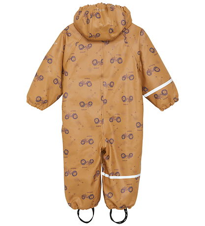 CeLaVi Regndragt m. Fleece - AOP - Apple Cinnamon