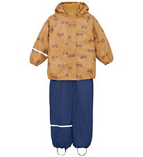CeLaVi Regntøj m. Fleece - AOP - Apple Cinnamon