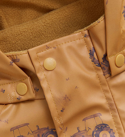 CeLaVi Regntøj m. Fleece - AOP - Apple Cinnamon