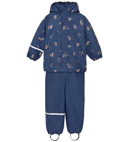 CeLaVi Regntøj m. Fleece - AOP - Oceania