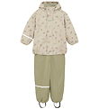 CeLaVi Regntøj m. Fleece - AOP - White Pepper