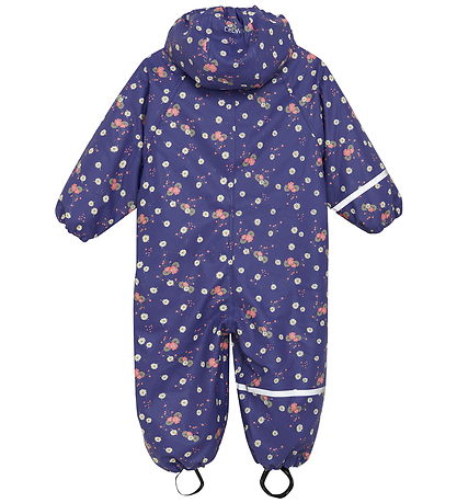 CeLaVi Regndragt m. Fleece - Aop - Skipper Blue