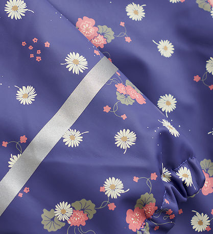CeLaVi Regndragt m. Fleece - Aop - Skipper Blue