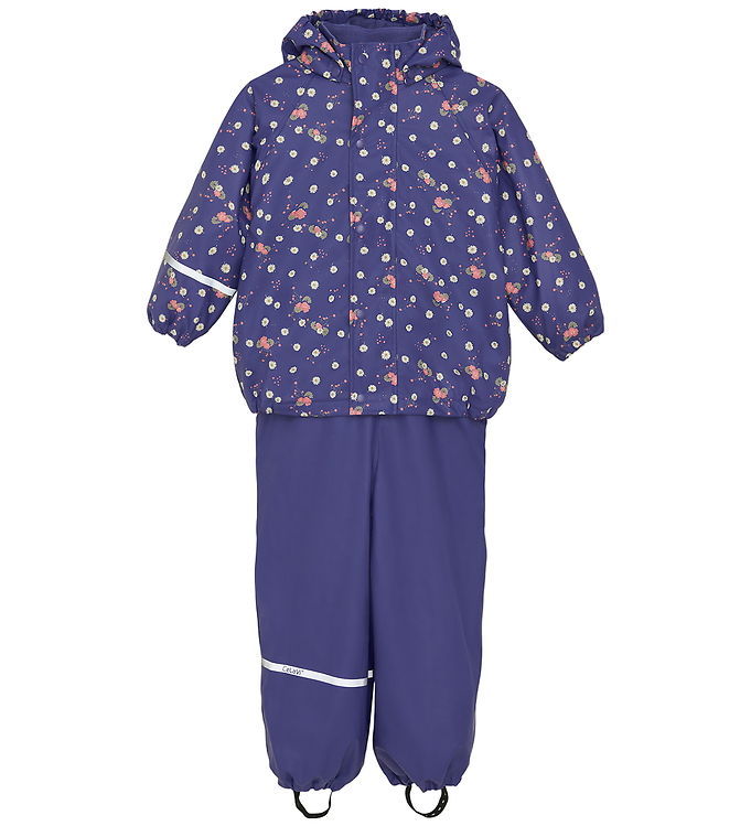 CeLaVi Regntøj m. Seler/Fleece - Recycle PU - Skipper Blue m. Pr