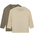 Minymo T-shirts - 2-pak - Loose Fit - Vetiver