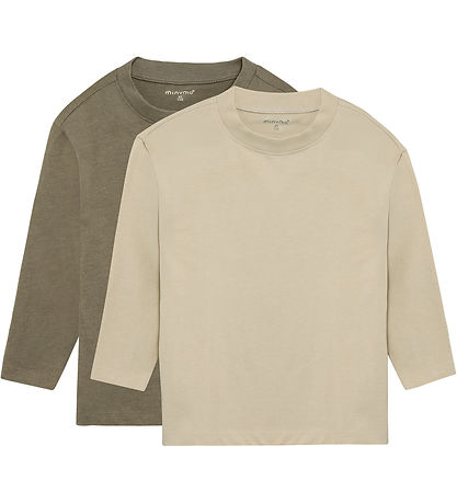 Minymo T-shirts - 2-pak - Loose Fit - Vetiver