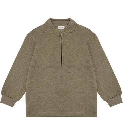 Minymo Sweatshirt m. Lynlås - 2-pak - Vetiver