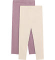 Minymo Leggings - AOP - 2-pak - Elderberry