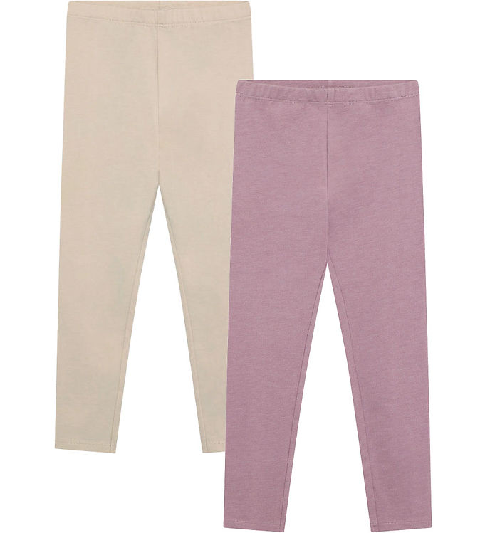 Minymo Leggings AOP 2-pak - Elderberry