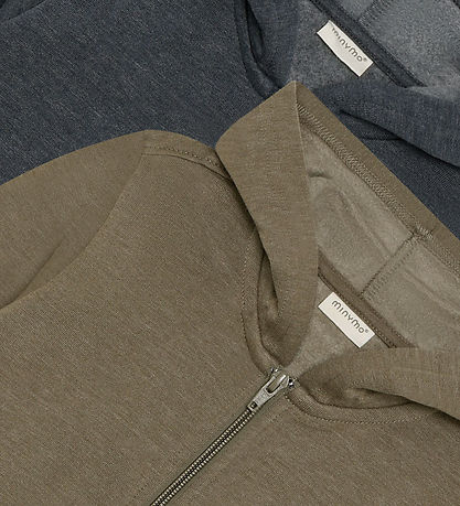 Minymo Cardigans m. Hætte - 2-pak - Vetiver