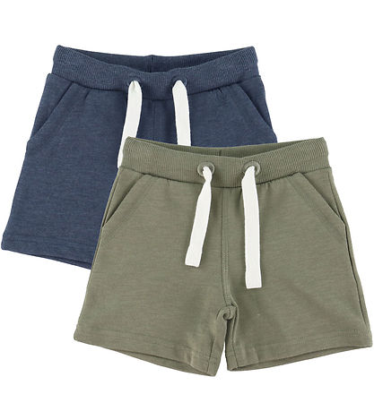 Minymo Sweatshorts - 2-pak - Vetiver Minymo Sweatshorts - 2-pak - Vetiver