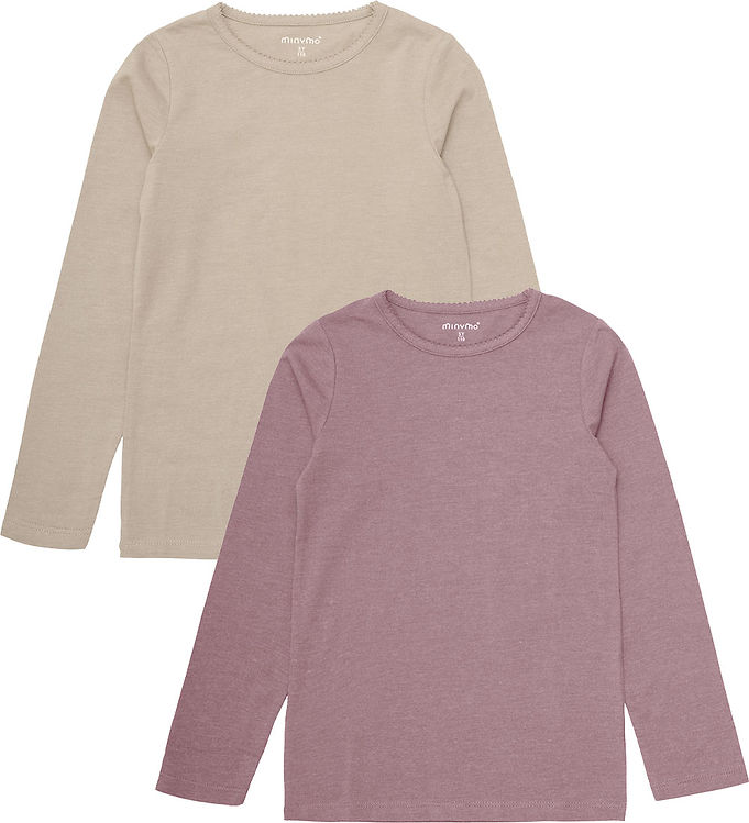 Minymo Bluser - 2-pak - Elderberry/Rainy Day