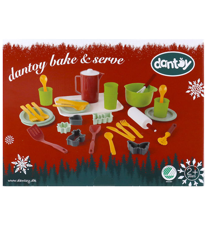 Dantoy - Jule-bagesæt - Køkken Legetøj Til Børn - 35 Dele