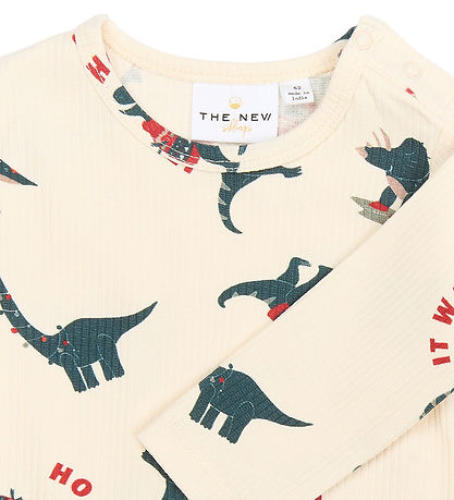 The New Siblings Jumpsuit - Rib - TnsbHoliday - Gardenia Dino