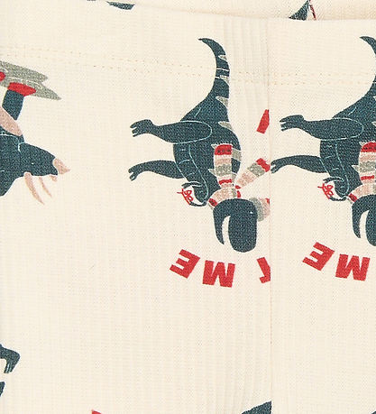 The New Siblings Leggings - Rib - TnsbHoliday - Gardenia Dino