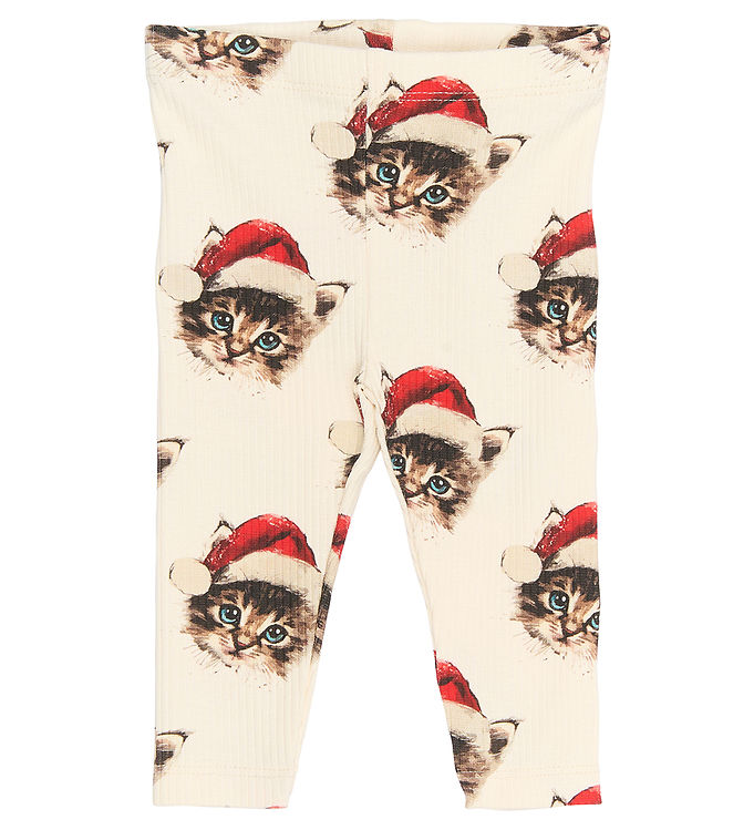 The New Siblings Leggings - Rib - TnsbHoliday - Gardenia Cat