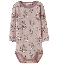 Name It Body l/æ - Uld - NbfWillow - Shadow Gray/Long Flower