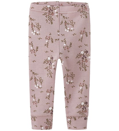 Name It Leggings - Uld - NbfWillow - Shadow Gray/Long Flower
