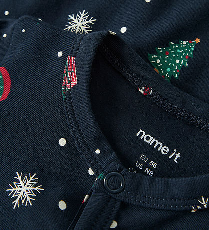 Name It Natdragt - NbnVismas - Navy Blazer/Xmas AOP Navy