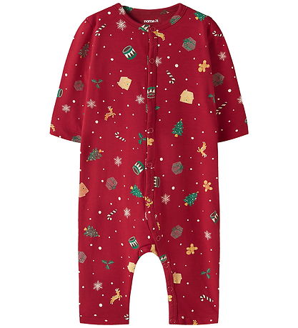 Name It Nightsuit - NbnVismas - Jester Red/Xmas AOP Red