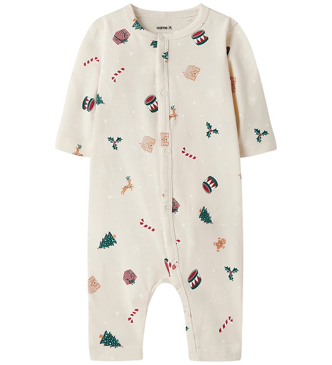 Name It Natdragt - NbnVismas - Whitecap Gray/Xmas AOP