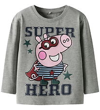 Name It Bluse - NmmOtto Peppa Pig - Grey Melange Name It Bluse - NmmOtto Peppa Pig - Grey Melange