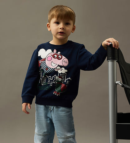 Name It Sweatshirt - NmmOlin Peppa Pig - Navy Blazer