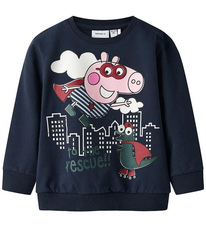 Name It Sweatshirt - NmmOlin Peppa Pig - Navy Blazer