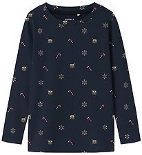 Name It Bluse - Rib - NmnRoko - Navy Blazer