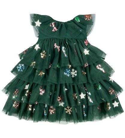 Konges Sløjd Tylkjole - Yvonne Christmas - Hunter Green m. Paill