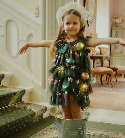 Konges Sløjd Tylkjole - Yvonne Christmas - Hunter Green m. Paill