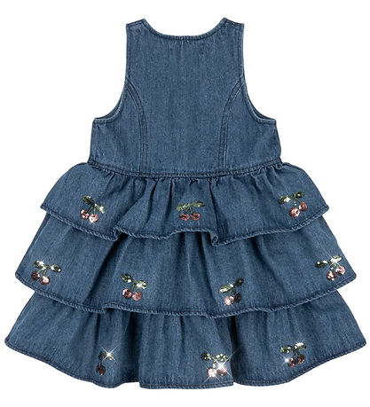 Konges Sløjd Kjole - Denim - Elba - Denim Blue m. Kirsebær