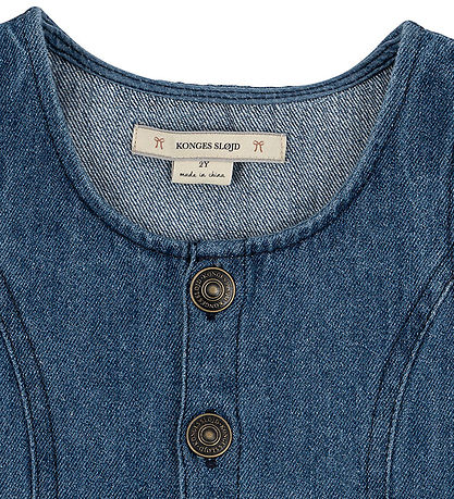 Konges Sløjd Kjole - Denim - Elba - Denim Blue m. Kirsebær