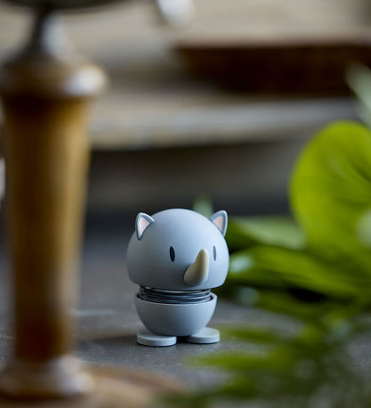 Hoptimist Soft Rhino - 7,6 cm - Grå